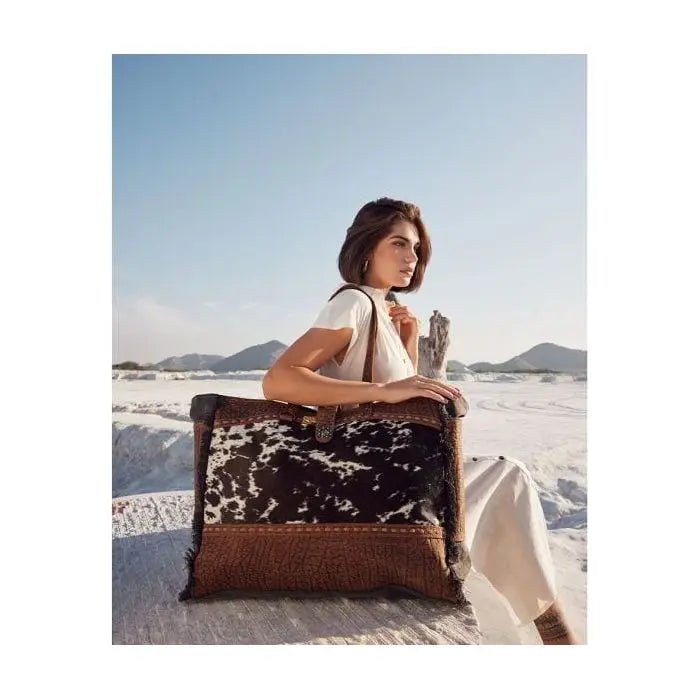 Asher Canvas And Hairon Bag - LECCE