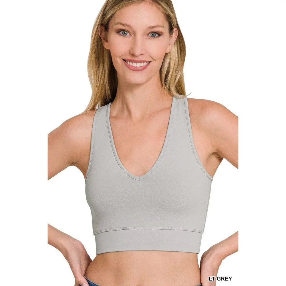 Athletic Racerback Cropped Tank Top - LECCE