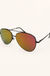 Aviator Flat Lens Sunglasses - Orange Pink Black