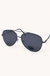 Aviator Flat Lens Sunglasses - Silver Silver