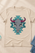 Aztec Checkered Skull Tee flat lay