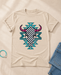 Aztec Checkered Skull Tee flat lay