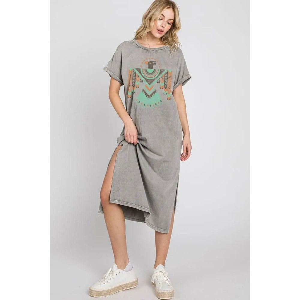 Aztec Roam Mineral Graphic Dress - LECCE