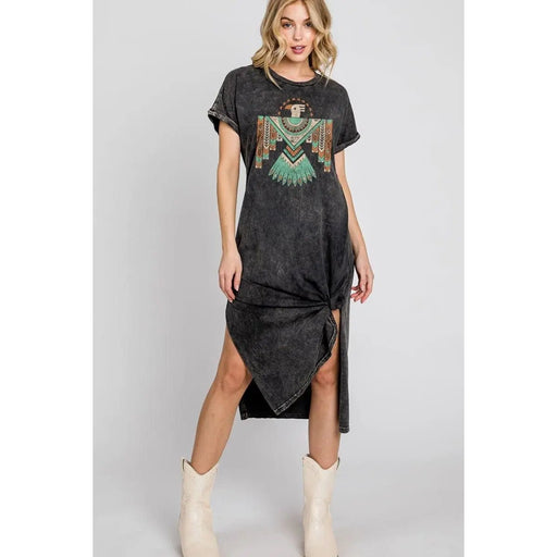 Aztec Roam Mineral Graphic Dress - LECCE