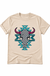 Aztec Checkered Skull Graphic Tee centered smaller on pure white background