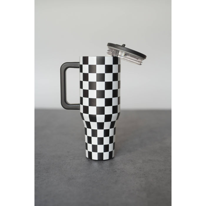 Black Checker 40 Oz Tumbler