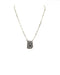 Checkered Bubble Initial Necklace Snowing West