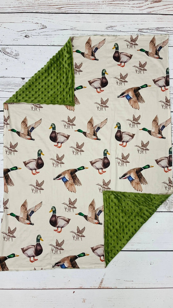 Baby Olive Minky Duck Blanket - LECCE