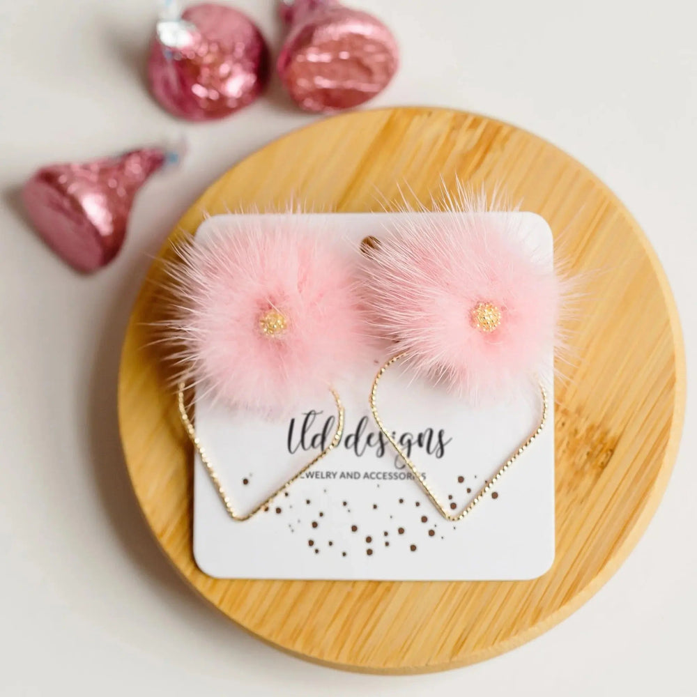 Baby Pink Puffs Earrings - LECCE