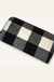 BUFFALO PLAID WALLET BLACK on soft white background