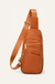 Allana Sling Pack Crossbody Bag Vegan Leather on soft white background