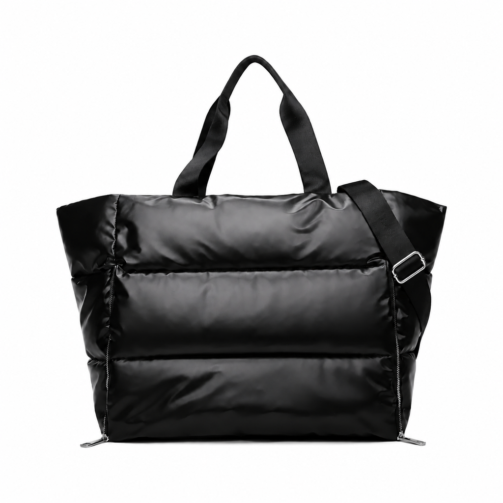 Puffy Quilted Waterproof Travel Sports Tote Bag