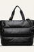 Puffy Quilted Waterproof Travel Sports Tote Bag on soft white background