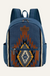 WG174-91152 Wrangler Southwestern Knitted Backpack - Jean on soft white background