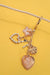 Bag Charm - Pressed Flower Bow Pearl Heart Charms - LECCE