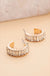 Baguette Stone Circle Hoop Earrings - LECCE