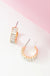 Baguette Stone Circle Hoop Earrings - LECCE