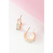 Baguette Stone Circle Hoop Earrings - LECCE