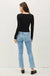 BASIC SQUARE NECK LONG SLEEVE TOP - LECCE
