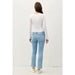 BASIC SQUARE NECK LONG SLEEVE TOP - LECCE