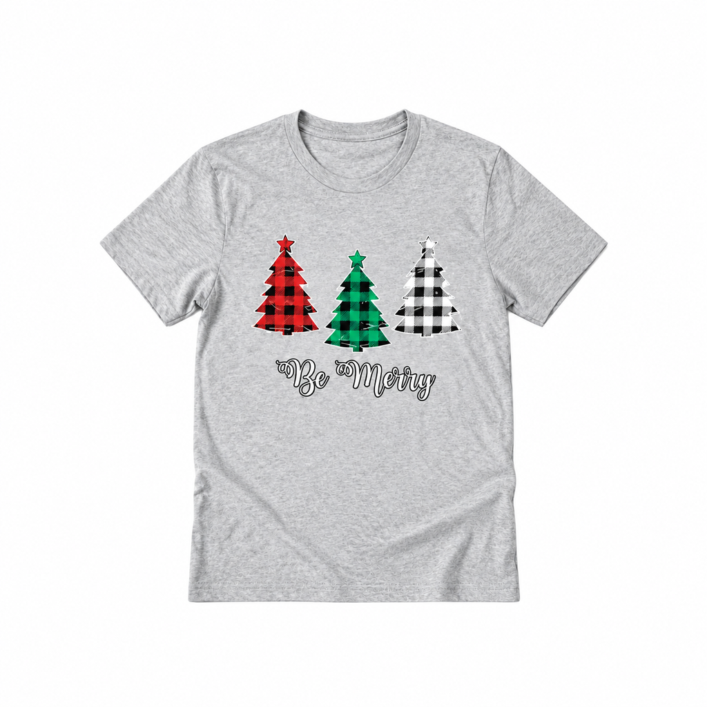 Be Merry Árbol de Navidad a cuadros