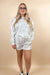 Beige Camo Print Pullover & Short Set - LECCE