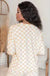 Beige Checkered Long Sleeve Top & Pants Lounge Set - LECCE