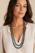 Navajo Large Beads Versatile Long 60 inch Necklace Lunar Deer