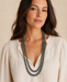 Navajo Large Beads Versatile Long 60 inch Necklace Lunar Deer