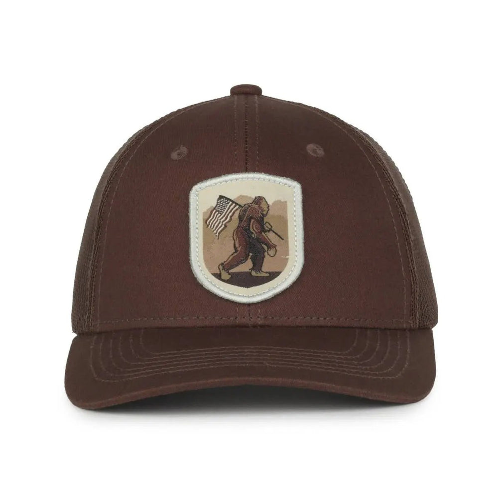 Bigfoot American Flag Trucker Hat - LECCE