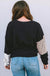 Black Colorblock Textured Knit Top - LECCE