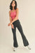 Black High Waist Crossover Flare Legging - LECCE