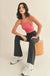 Black High Waist Crossover Flare Legging - LECCE