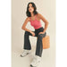 Black High Waist Crossover Flare Legging - LECCE