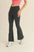 Black High Waist Crossover Flare Legging - LECCE