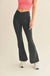 Black High Waist Crossover Flare Legging - LECCE