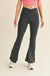 Black High Waist Crossover Flare Legging - LECCE