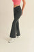 Black High Waist Crossover Flare Legging - LECCE