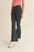Black High Waist Crossover Flare Legging - LECCE