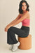 Black High Waist Crossover Flare Legging - LECCE