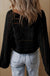 Black Hollow - out Cable Knit Cropped Sweater - LECCE