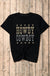 Black HOWDY COWBOY Star Print Crew Neck Loose T Shirt - LECCE