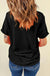 Black HOWDY COWBOY Star Print Crew Neck Loose T Shirt - LECCE