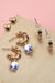 Blue Ceramic Porcelain Trio Huggie Hoop Earrings - LECCE