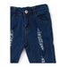 Blue Distressed Double Layer Girls Jeans - LECCE