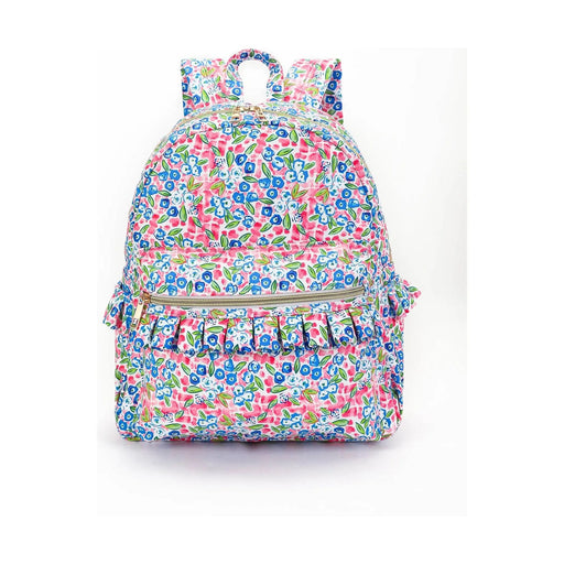 Blue Flower Girls Ruffle Backpack - LECCE