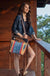 Blue Stream Hand - Tooled Bag - LECCE
