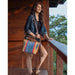 Blue Stream Hand - Tooled Bag - LECCE