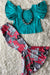 Blue top & DISCO COWGIRL bell bottom pants set - LECCE
