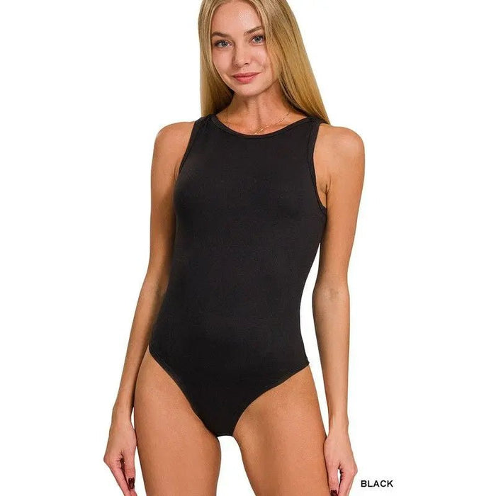 Boat Neck Sleeveless Bodysuit - LECCE
